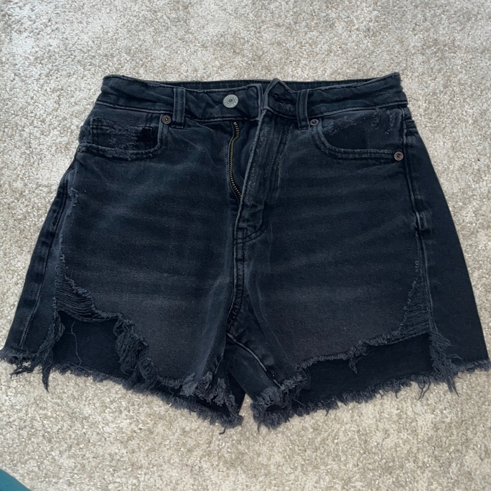 black american eagle denim shorts